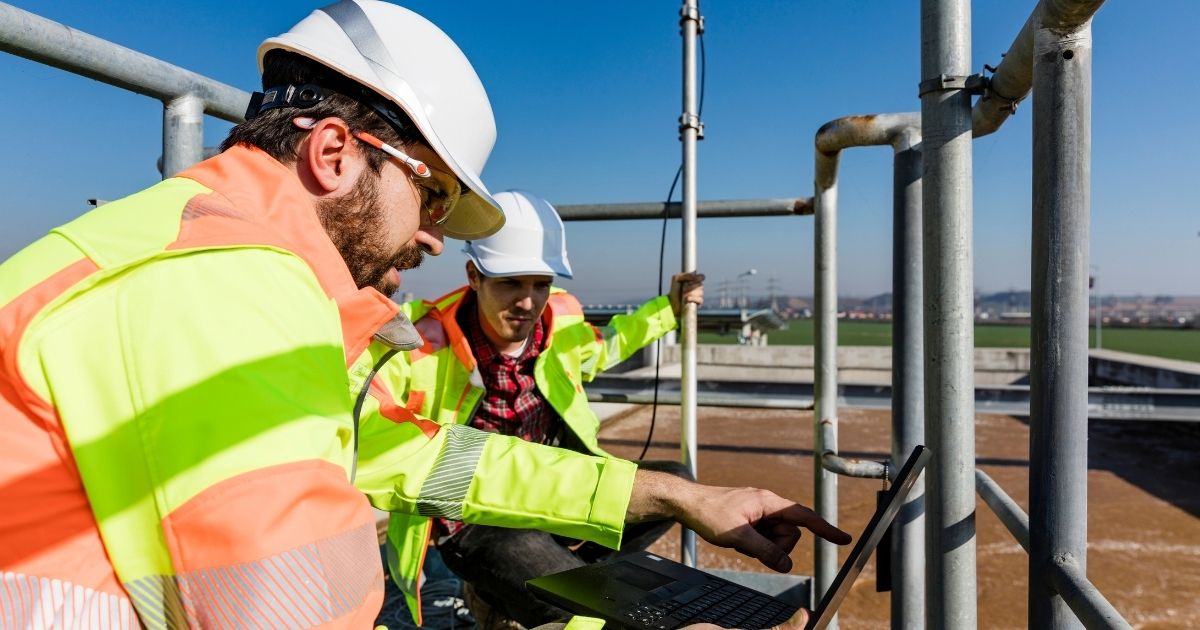 Engineers Working on Water Treatment Plant