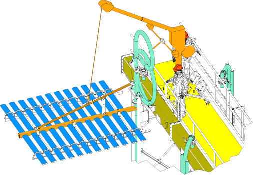 Jaeger-Aeration OxyLift retrievable fine-bubble aeration rack design