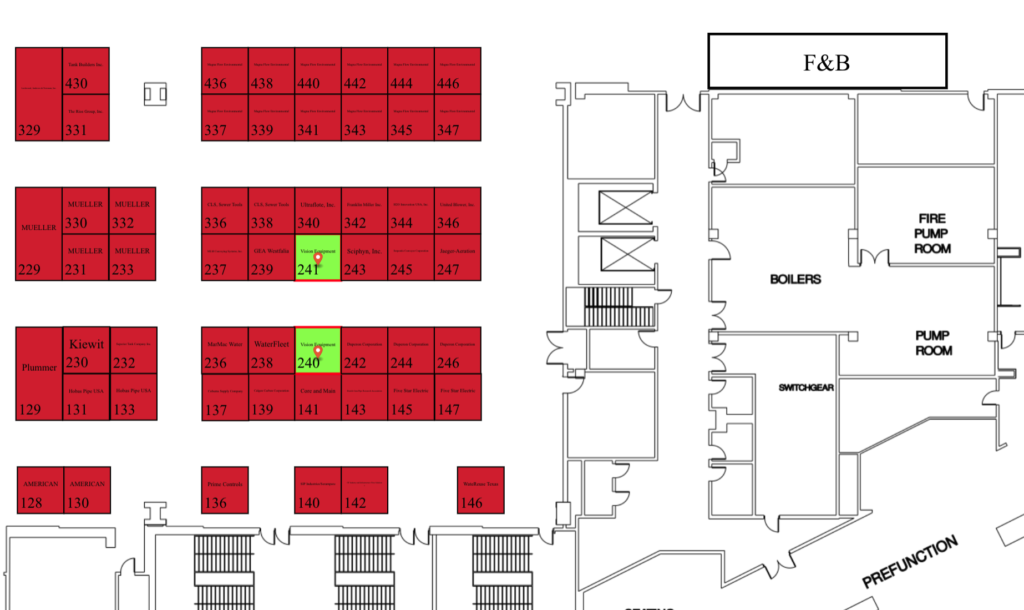 TX Water-Exhibit Hall Map-Focused